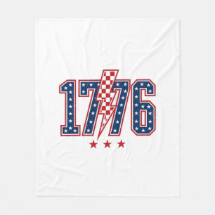 Cobertor De Velo Camiseta Gráfica Vintage com Raio Patriótico de 17