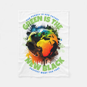 Cobertor De Velo Camiseta Green Is The New Black