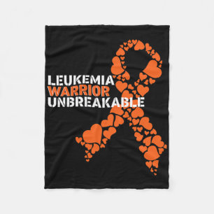 Cobertor De Velo Camiseta Inquebrantável Guerreiro da Leucemia Cons
