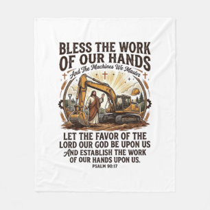 Cobertor De Velo Camiseta Jesus Mecânico Diesel Equipamento Pesado 