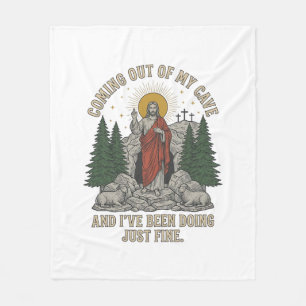 Cobertor De Velo Camiseta Lírica Ressurreição Saindo da Minha Caver