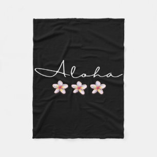 Cobertor De Velo Camiseta Luau de Férias Havaianas 'Aloha' Plumeria