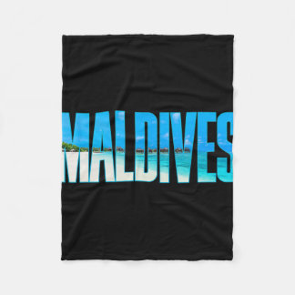 Cobertor De Velo Camiseta Maldivas Souvenir Para Casal ou Família S