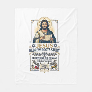 Cobertor De Velo Camiseta Nerd de Línguas da Bíblia Jesus Hebraico 