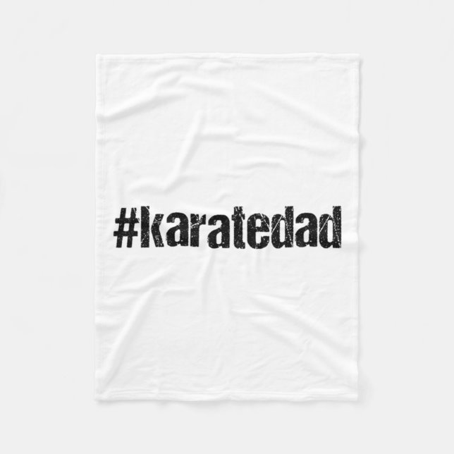 Cobertor De Velo Camiseta Pai de Karatê Engraçada Karatedad  (Frente)