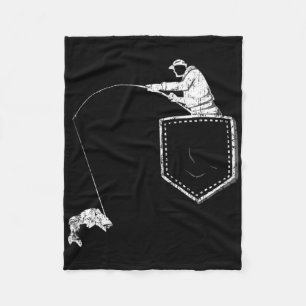 Cobertor De Velo Camiseta Pocket T Divertida Para Pai Pescador 