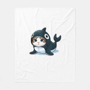 Cobertor De Velo Camiseta Regata de Gato com Fantasia de Orca