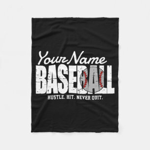 Cobertor De Velo Camiseta Retro de Beisebol com Nome e Listras Joga