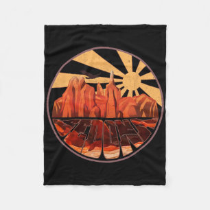 Cobertor De Velo Camiseta Retro Vintage Sedona Arizona Pôr do Sol d