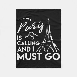 Cobertor De Velo Camiseta Torre Eiffel Paris Está Chamando Férias P