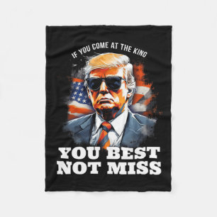 Cobertor De Velo Camiseta Trump Se Você Ataca O Rei É Melhor Não Er