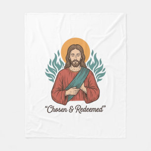 Cobertor De Velo Camiseta Vintage Cristã Jesus Escolhido e Resgatad