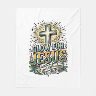 Cobertor De Velo Camiseta Vintage Cruz Cristã Brilhe Para Jesus