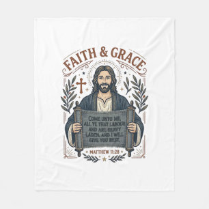 Cobertor De Velo Camiseta Vintage de Jesus Cruz de Bordado Gráfico 