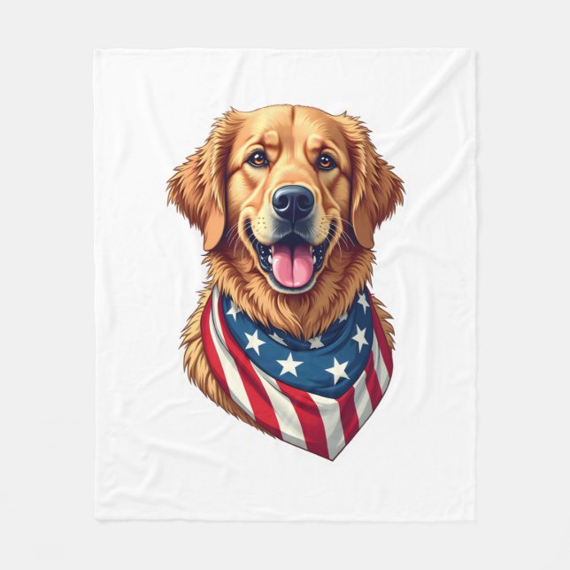 Cobertor De Velo Camiseta Vintage do Golden Retriever Estrelado 4 (Frente)