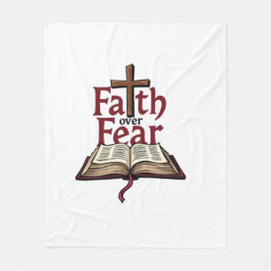 Cobertor De Velo Camiseta Vintage Fé Sobre Medo Jesus Fé (1)