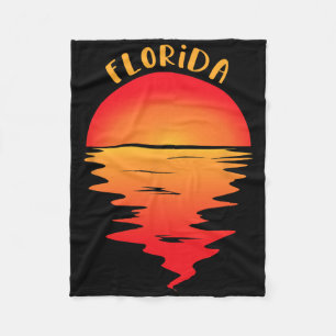Cobertor De Velo Camiseta Vintage Florida Beach Sunset - Roupa de F