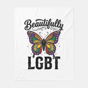 Cobertor De Velo Camiseta Vintage Orgulho Borboleta LGBT Maravilhos