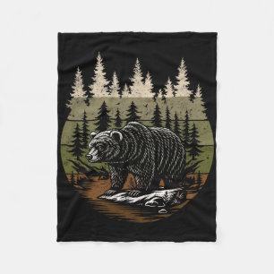Cobertor De Velo Camisetas Gráficas da Natureza Masculinas Ursos Vi