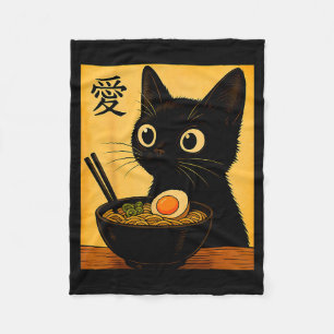 Cobertor De Velo Camisetas Gráficas Divertidas de Anime Gato Ramen