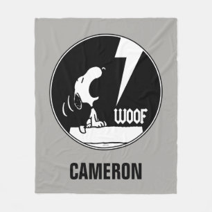 Cobertor De Velo Camisetas Rock Snoopy Howling Adicione seu nom