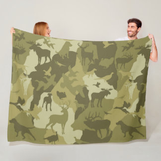 Cobertor De Velo Cammo/veado/alce/alce/alce/cão caçador