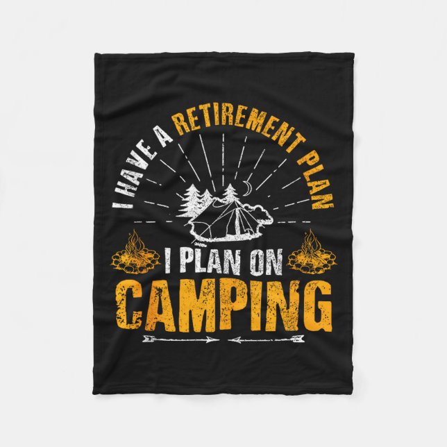 Cobertor De Velo Camng Retirement Gift Funny Quote Outdoor Retired  (Frente)