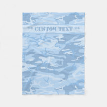 Camo Azul com Texto Personalizado