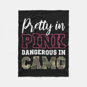 Cobertor De Velo Camo Engraçado Caça Gráfico Rosa Para Mulheres E R