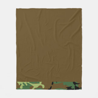 Cobertor De Velo Camouflage Brown Fleece Blanket