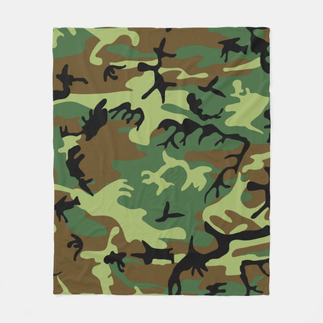 Cobertor De Velo Camouflage Fleece Blanket (Frente)