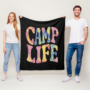 Cobertor De Velo Camp Life Tie-Die Retro
