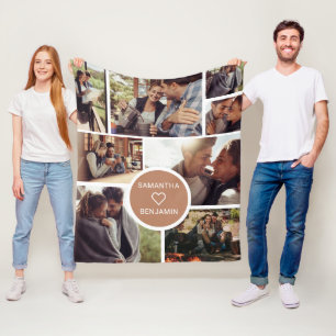 Cobertor De Velo Campanha de férias de colagem de fotos do Cute 8 P