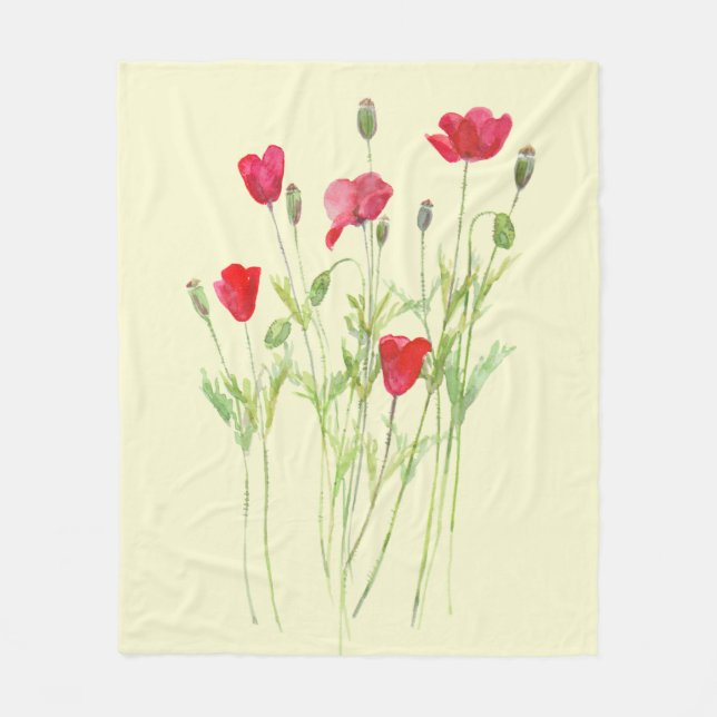 Cobertor De Velo Campanha de verão, flores silvestres (Frente)