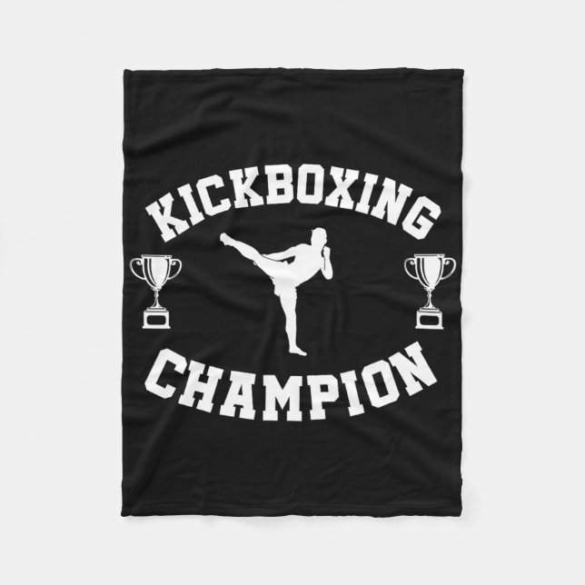 Cobertor De Velo Campeão de Kickboxing (Frente)