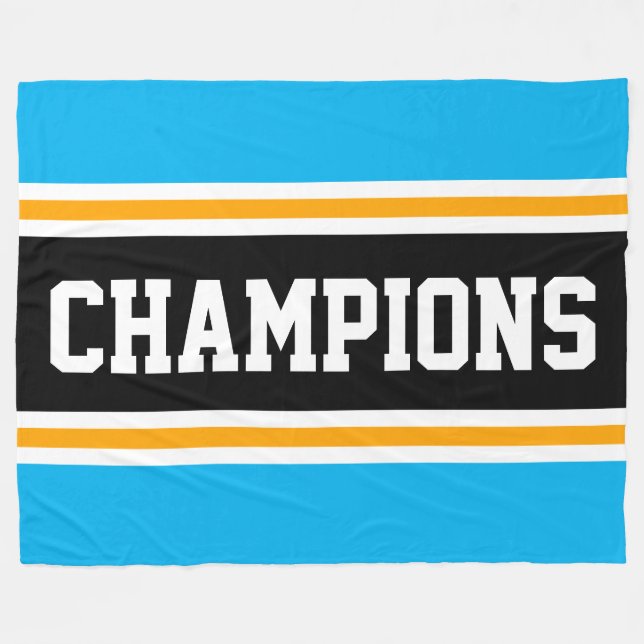Cobertor De Velo CÂMPIOS Bright Sky Blue Black Racing (Frente (Horizontal))