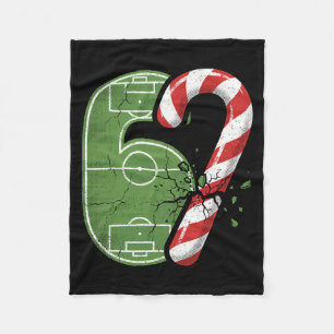 Cobertor De Velo Campo de Futebol Candy Cane 67 Rachado Natal Diver