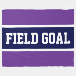 Cobertor De Velo CAMPO DE GOL Royal Roxo Branco Azul-Marinho Listra
