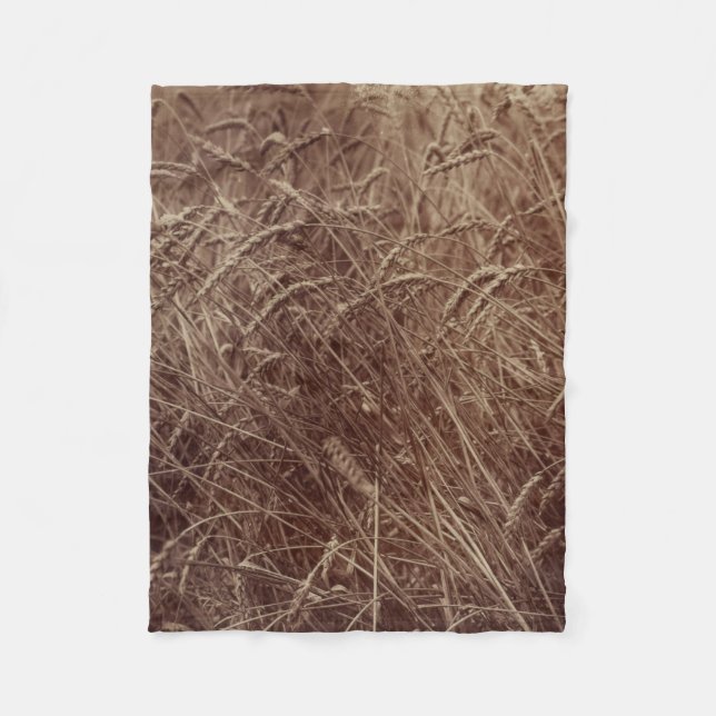 Cobertor De Velo Campo de trigo (por Eugène Atget) (Frente)