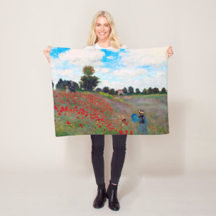 Cobertor De Velo Campo Poppy, Monet