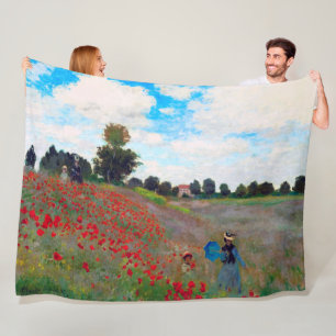 Cobertor De Velo Campo Poppy, Monet