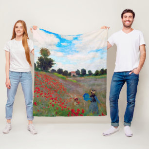 Cobertor De Velo Campo Poppy, Monet
