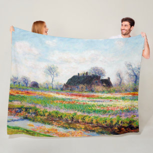 Cobertor De Velo Campos Tulip nos Países Baixos, Monet