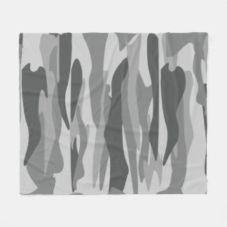 Cobertor De Velo Camuflagem Abstrata em Tom Cinza