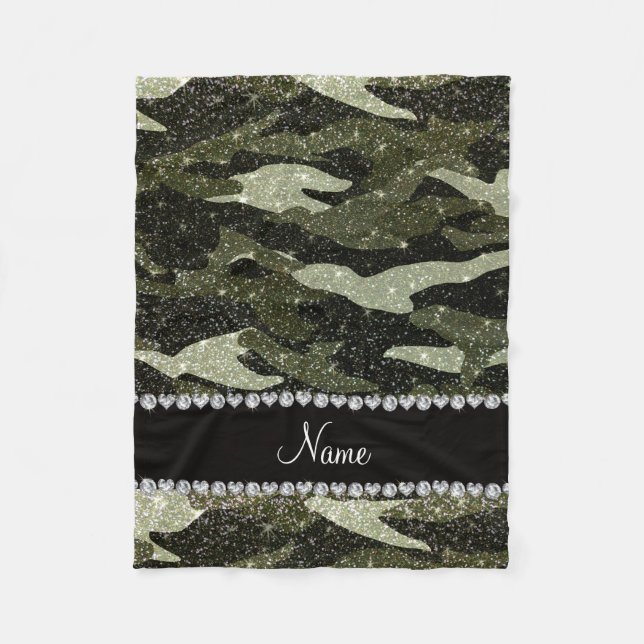 Cobertor De Velo Camuflagem conhecida personalizada do brilho da (Frente)