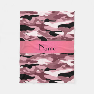 Cobertor De Velo Camuflagem cor-de-rosa bonito conhecida