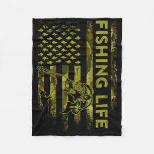 Cobertor De Velo Camuflagem da Bandeira dos EUA Vida de Pesca