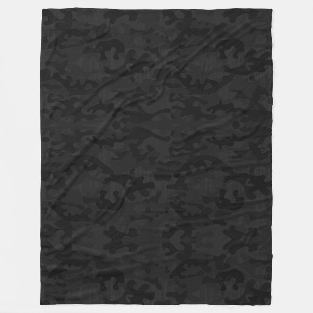 Cobertor De Velo Camuflagem de carvão Fleece Blanket (Frente)