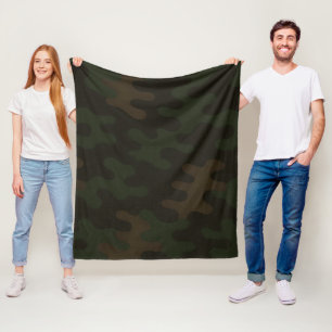 Cobertor De Velo Camuflagem Marrom Escuro Floresta Verde Rica Terro