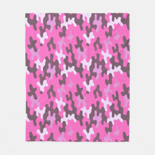 Cobertor De Velo Camuflagem Rosa
